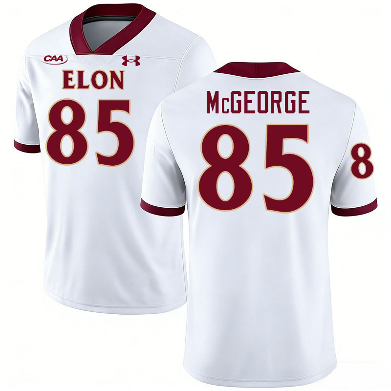 Elon Phoenix #85 Rich McGeorge College Football Jerseys,Uniforms-White